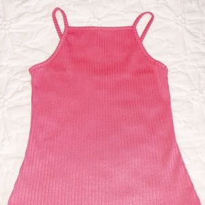HIGH NECK PINK TANK TOP!